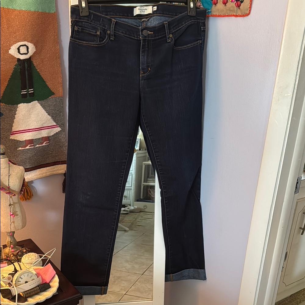 Abercrombie & Fitch Blue Straight Leg Jeans